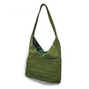 JULIETTE WASHED WOVEN LEATHER  -  Luxury Washed Hobo Style Leather Shoulder Bag NEW