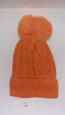 ACRYLIC CABLE POM POM HAT AW23-RMD-52