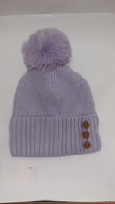 3 BUTTON ANGORA POM HAT AW23-RMD-93