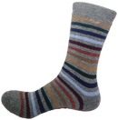 VERA TUCCI LUXURY WOMENS THERMAL SOCKS RMD2403-04-05 GREY STRIPE