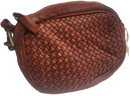 GEMMA WASHED & WOVEN GENUINE LEATHER CAMERA BAG WITH TASSEL ZIP