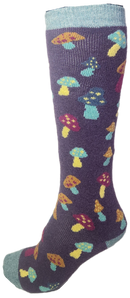 VERA TUCCI LUXURY MENS LONG SOCKS RMD2403-01-01 MUSHROOMS