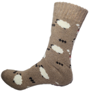 VERA TUCCI LUXURY MEN'S WOOL BLEND PATTERNED SOCKS RMD2403-26-01 SHEEP - BISCUIT