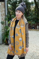 Scarves LOUISE TRENDY CARD PATTERN CHECK SCARF RMD2007001 - Vera Tucci OriginalsAccessories MUSTARD