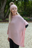 Poncho ANABELLE - Womens Cashmere Mix Poncho One Size - Vera Tucci OriginalsAccessories ROSE PINK