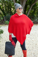 Poncho Womens 10% Cashmere Mix Poncho One Size - LUCKY DIP CLEARANCE - Vera Tucci OriginalsAccessories