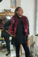 Gilet Gloria Faux Fur Gilet - Vera Tucci OriginalsFaux Fur RED / SMALL