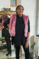 Gilet Gloria Faux Fur Gilet - Vera Tucci OriginalsFaux Fur PINK / SMALL
