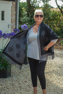 Scarves MARNIE - RMD202106-10 9 COLS TREE - Vera Tucci OriginalsAccessories 2 BLACK