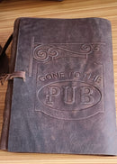 Journal Small Leather Bound Journal Gone To The Pub Design - Vera Tucci OriginalsVera Tucci Originals