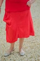 Linen JUNO -3166 ITALIAN LIGHTWEIGHT LINEN SKIRT WITH POCKET - Vera Tucci OriginalsGianni Moda