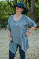 Linen ANTONIA - 7671 100% LINEN LIGHTWEIGHT ITALIAN TUNIC - Vera Tucci OriginalsGianni Moda